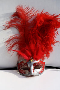 Venetian Style with 3 feather Mask