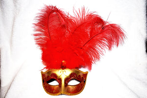 Venetian Style with 3 feather Mask