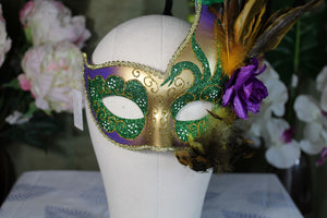 Mardi Gras Venetian Horn Style Mask