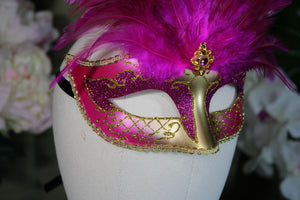 Venetian Style with 3 feather Mask