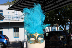 Venetian Style with 3 feather Mask