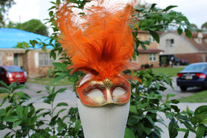 Venetian Style with 3 feather Mask