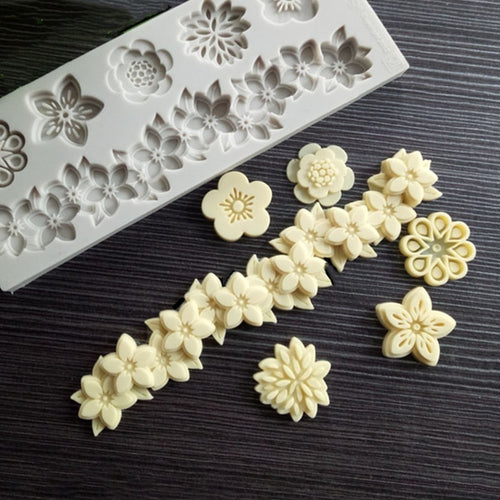 NEW Flowers A Variety of Fondant Silicone Mold DIY Cake Circumference Mold Soft Candy Mold Fondant Cake Decorating Tool Kitchen