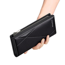 New RFID high quality genuine leather men's wallet fashion design long wallet mobile phone credit card wallet clutch bag