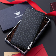 Trendy men's wallet long multi function card printing mobile phone bag zipper Coin Wallet Handbag