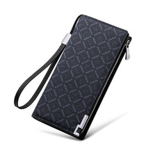 Trendy men's wallet long multi function card printing mobile phone bag zipper Coin Wallet Handbag