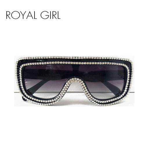 ROYAL GIRL High quality Luxury Women Jewelry Sunglasses Rhinestones Rim Designs Sun glasses ss378