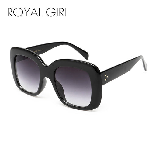 ROYAL GIRL Fashion Sunglasses Women Oversized Brand Designer Square Style Glasses Female Rivet UV400 Colorful Eyewear ss190