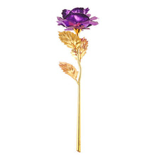 24k Gold Foil Plated Rose Dipped Rose Artificial Flower Creative Gift For Valentine's Day Craft Birthday Home Decoration