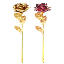 24k Gold Foil Plated Rose Dipped Rose Artificial Flower Creative Gift For Valentine's Day Craft Birthday Home Decoration